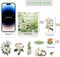 170 Pcs Spring Scrapbook Sticker & Paper Kit - 145 Waterproof PET Flower Decals & 25 Sheets Scenic Material Paper - Pre-Cut Floral Supplies for Bullet Journals, Collage, and DIY Crafts